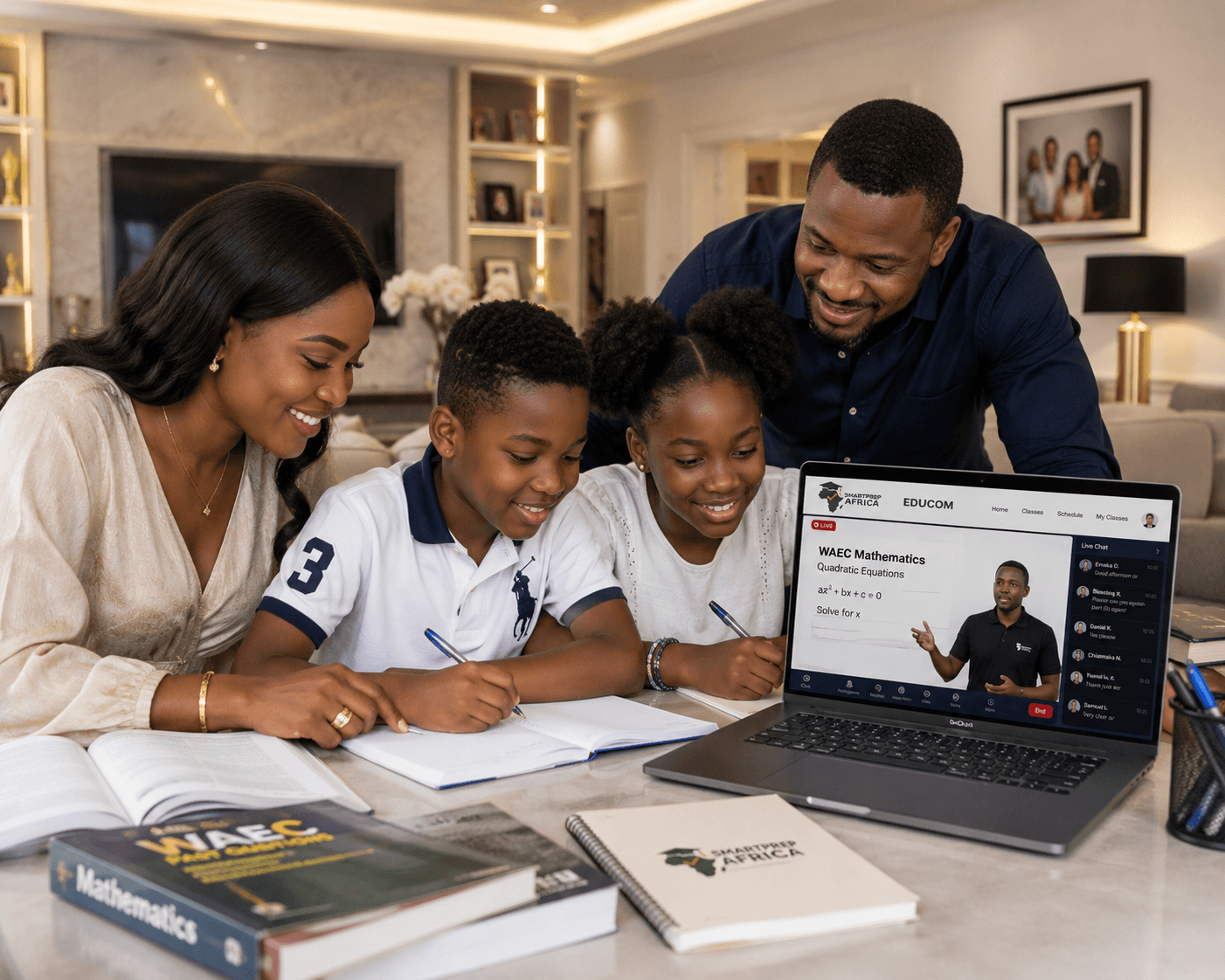 A student learning with SmartPrepAfrica